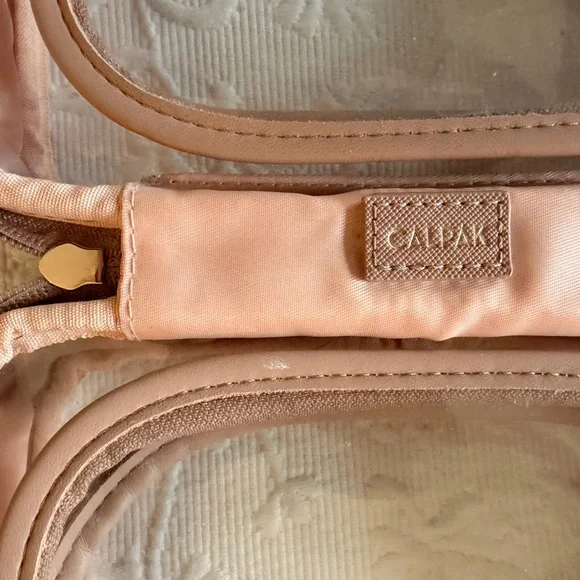 Calpak Small Clear Cosmetics Case in Caramel - Picture 6 of 16